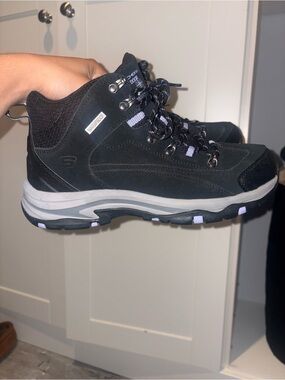 Skechers Black and Gray Waterproof Hiking Boots